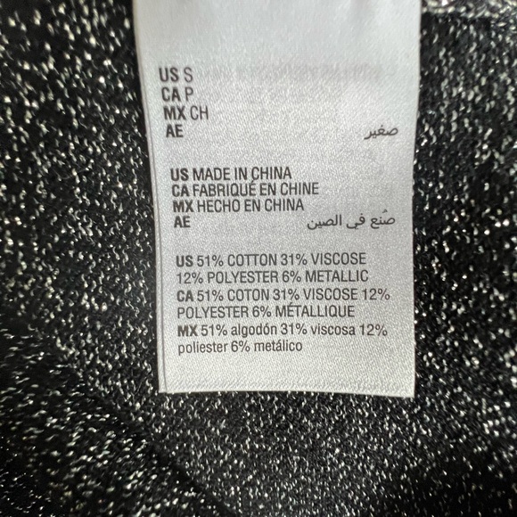 INC International Concepts Stephem Sweater Black W/Silver Small - Picture 9 of 9